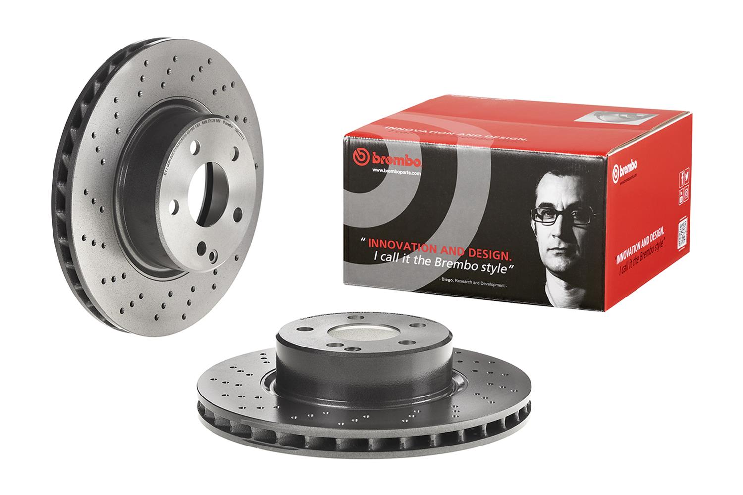 Brembo Premium UV Coated Brake Rotors 09.8127.11