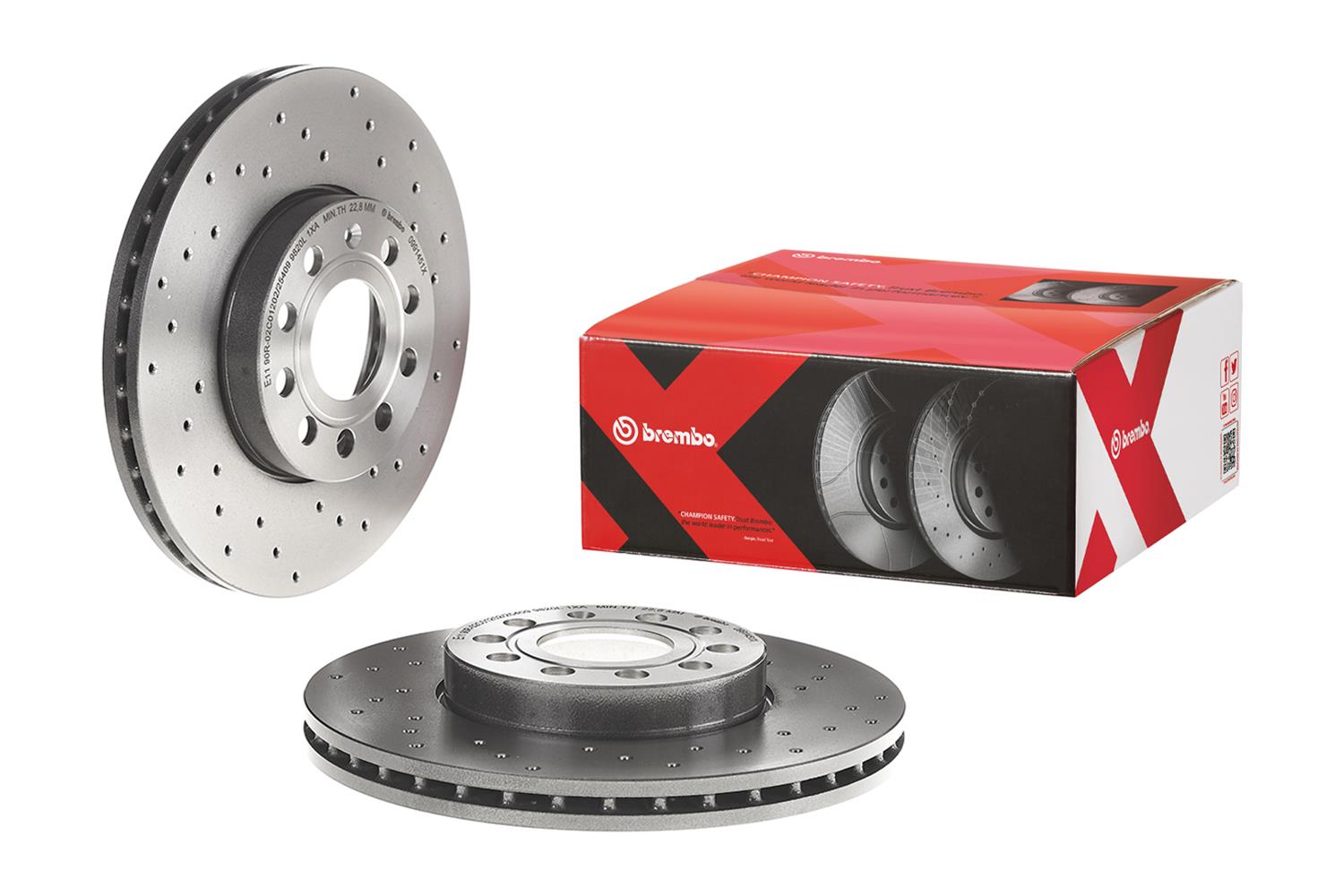 Brembo Premium UV Coated Brake Rotors 09.9145.1X