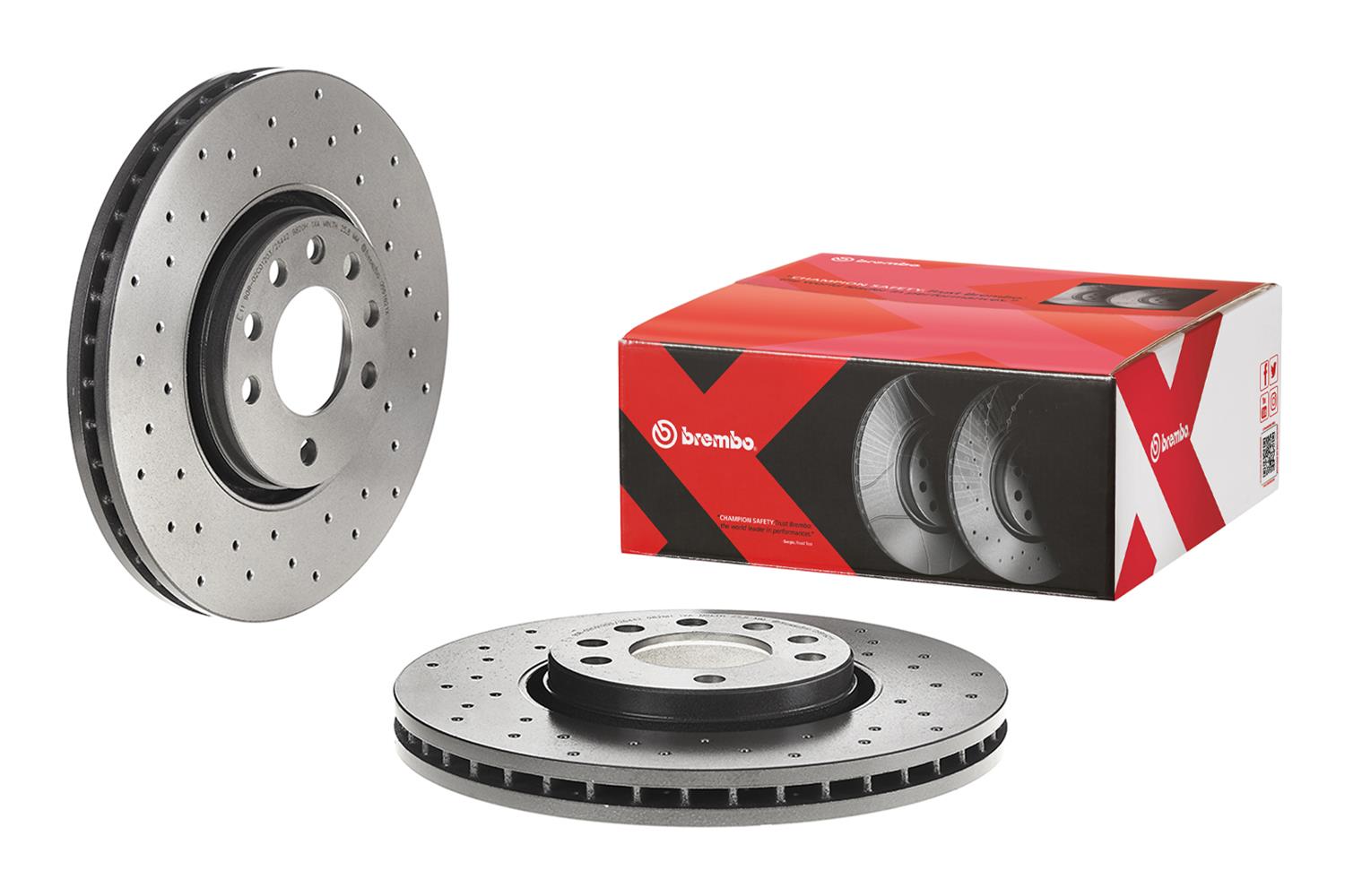 Brembo Premium UV Coated Brake Rotors 09.9162.1X