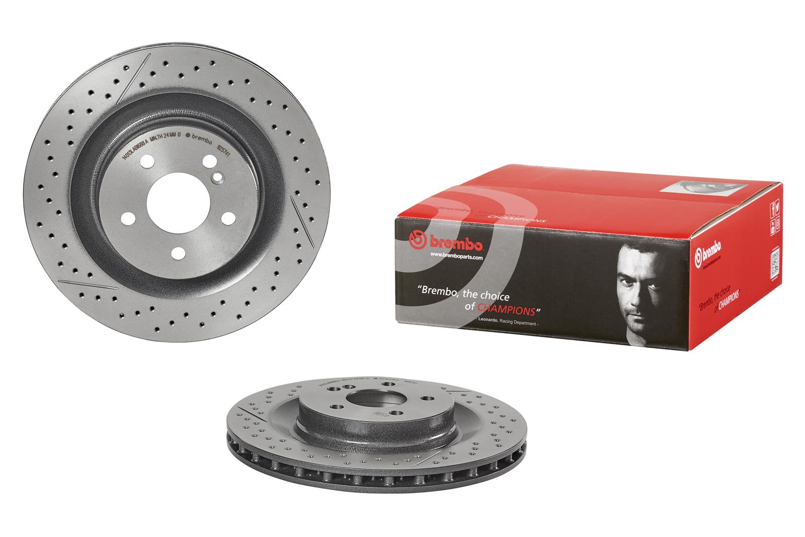 Brembo Premium UV Coated Brake Rotors 09.9257.41