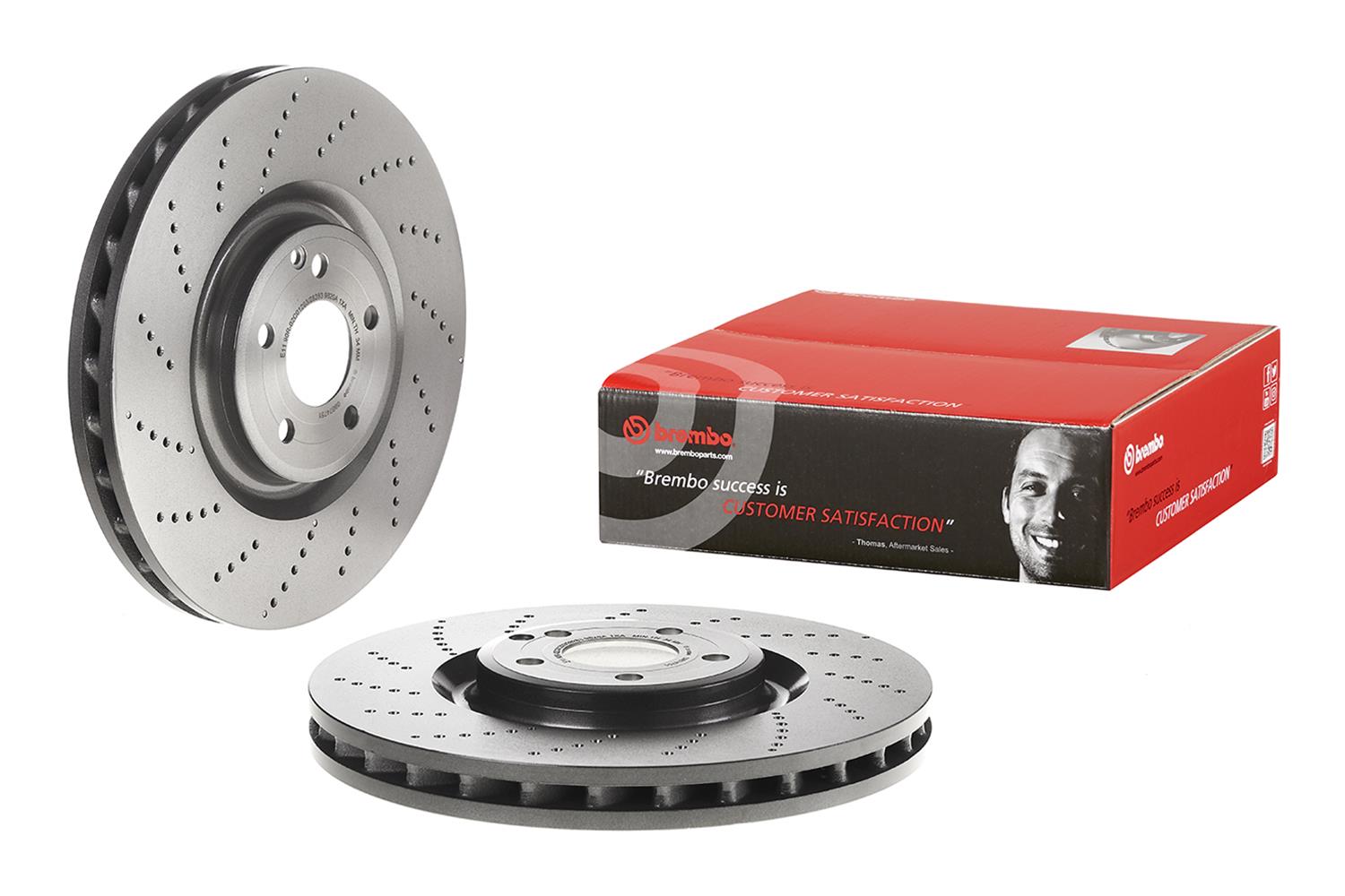 Brembo Premium UV Coated Brake Rotors 09.B747.51