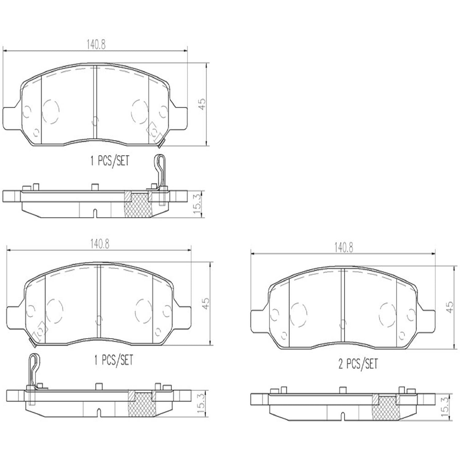 Brembo NAO Ceramic Brake Pads P09017N