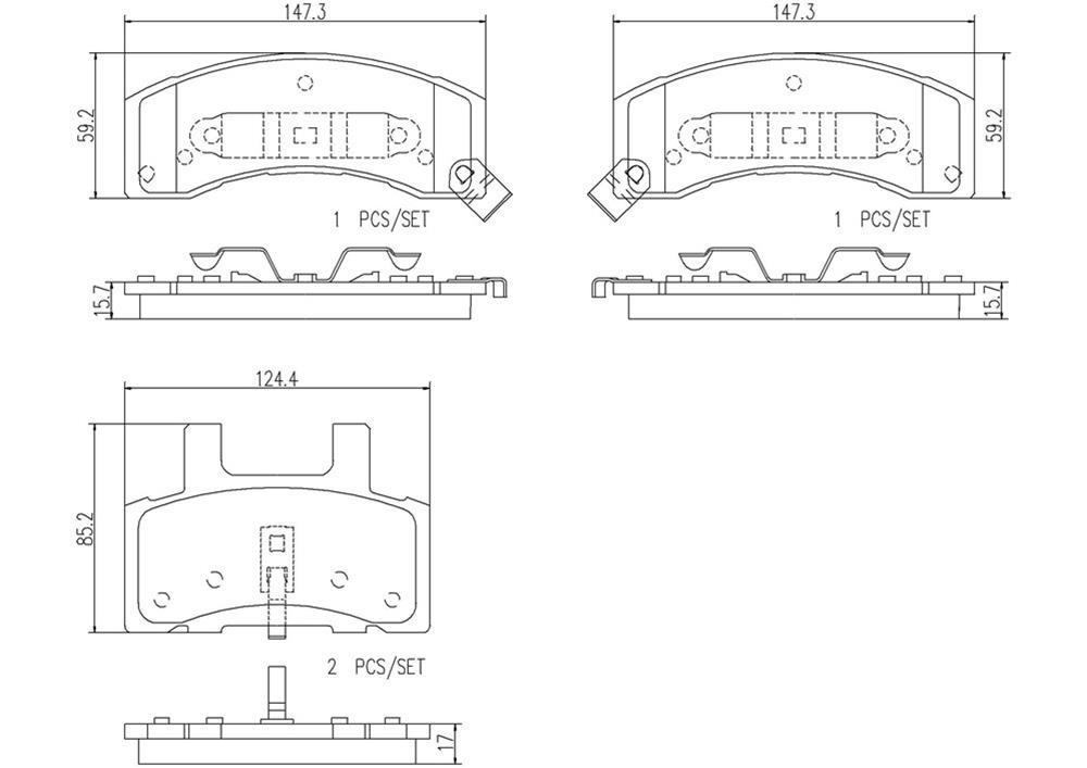 Brembo NAO Ceramic Brake Pads P10022N