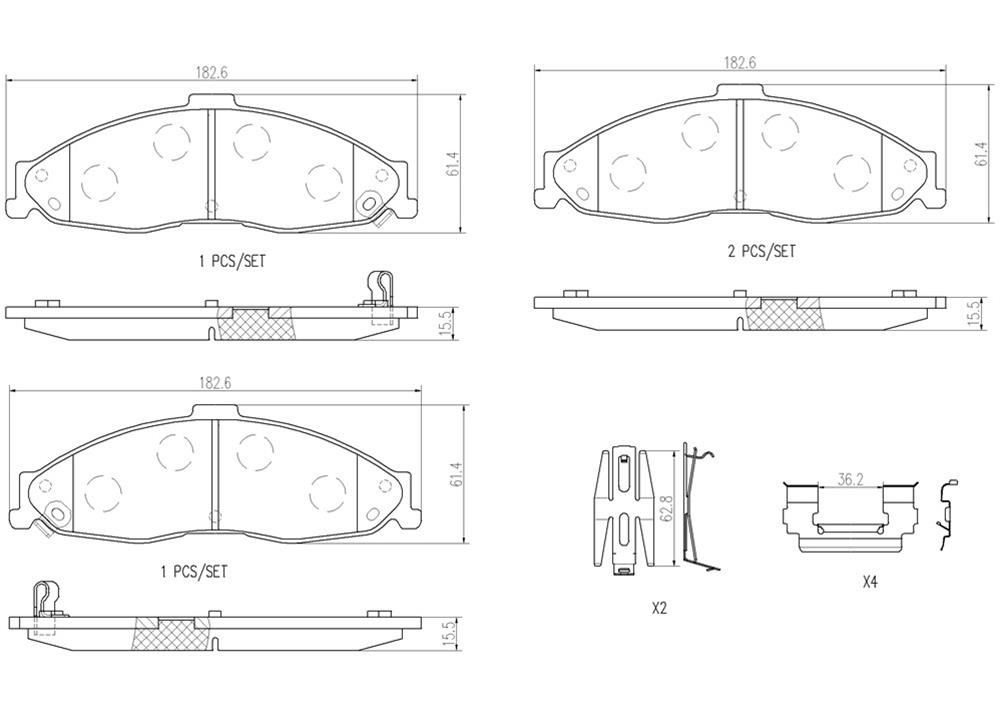 Brembo NAO Ceramic Brake Pads P10024N