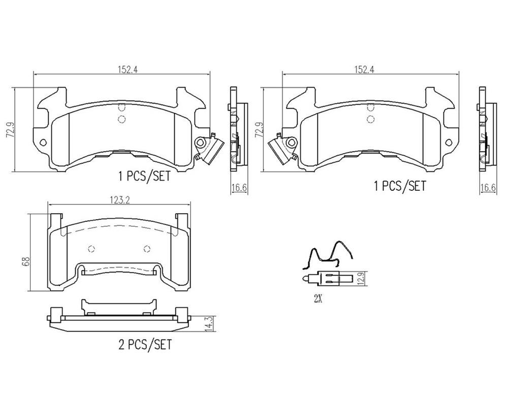 Brembo NAO Ceramic Brake Pads P10036N