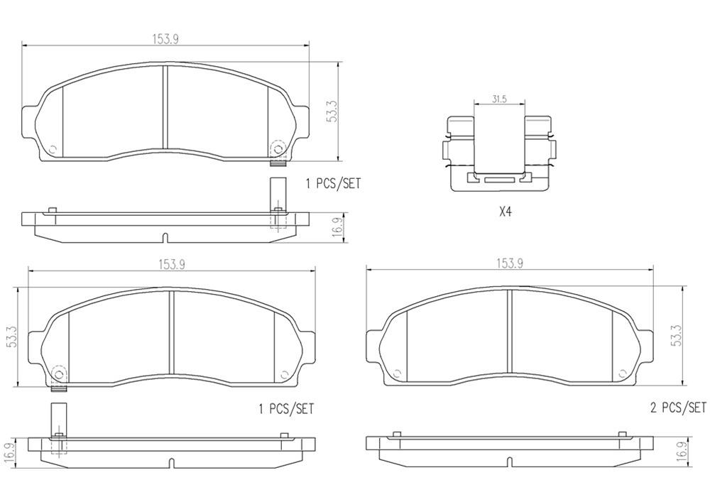 Brembo Disc Brake Pad and Rotor Kits KT00757