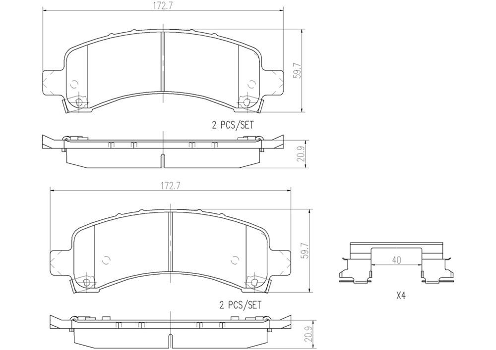 Brembo NAO Ceramic Brake Pads P10048N