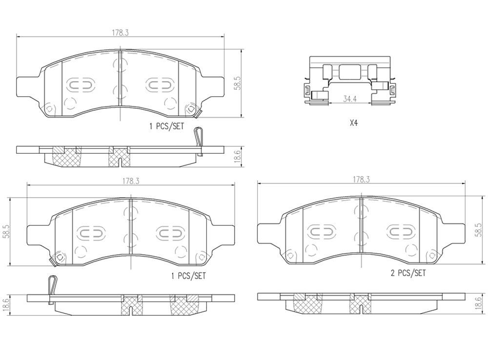 Brembo NAO Ceramic Brake Pads P10049N