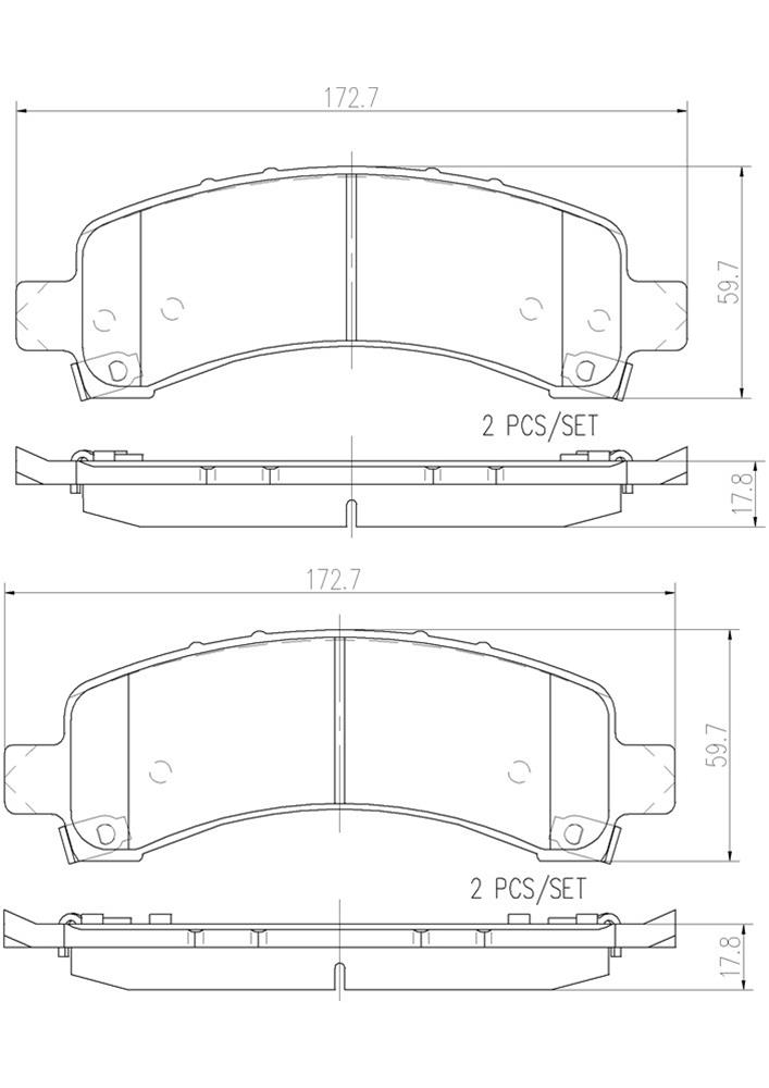 Brembo NAO Ceramic Brake Pads P10055N