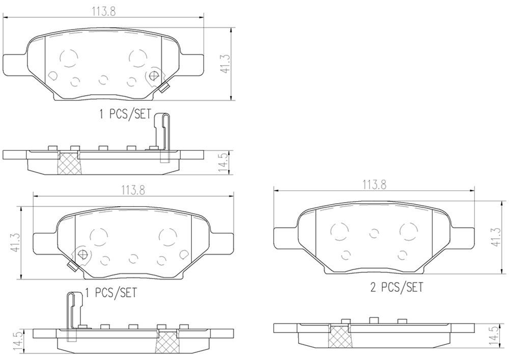 Brembo NAO Ceramic Brake Pads P10062N