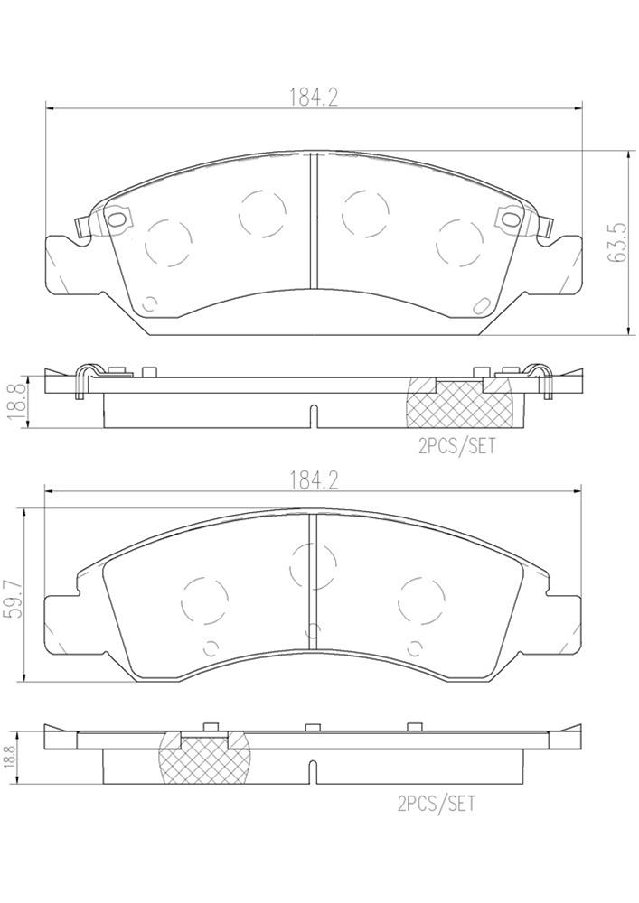 Brembo NAO Ceramic Brake Pads P10065N