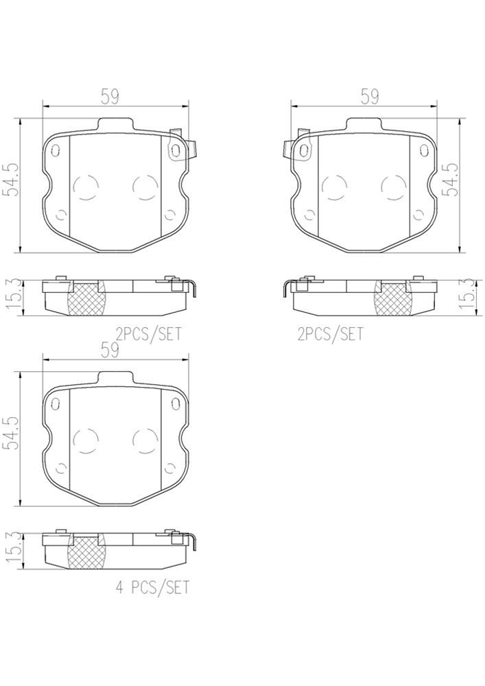 Brembo NAO Ceramic Brake Pads P10066N