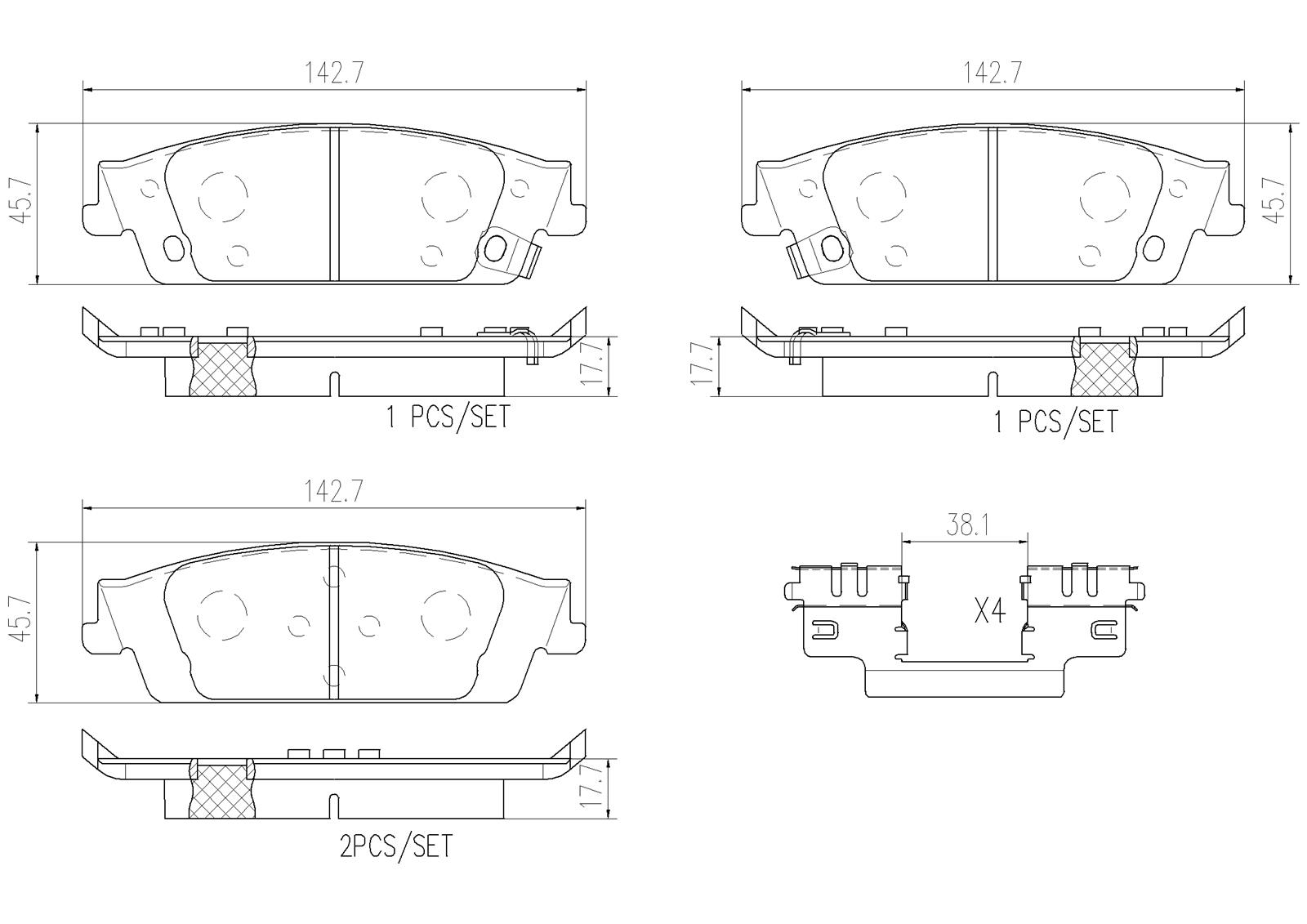 Brembo NAO Ceramic Brake Pads P10068N