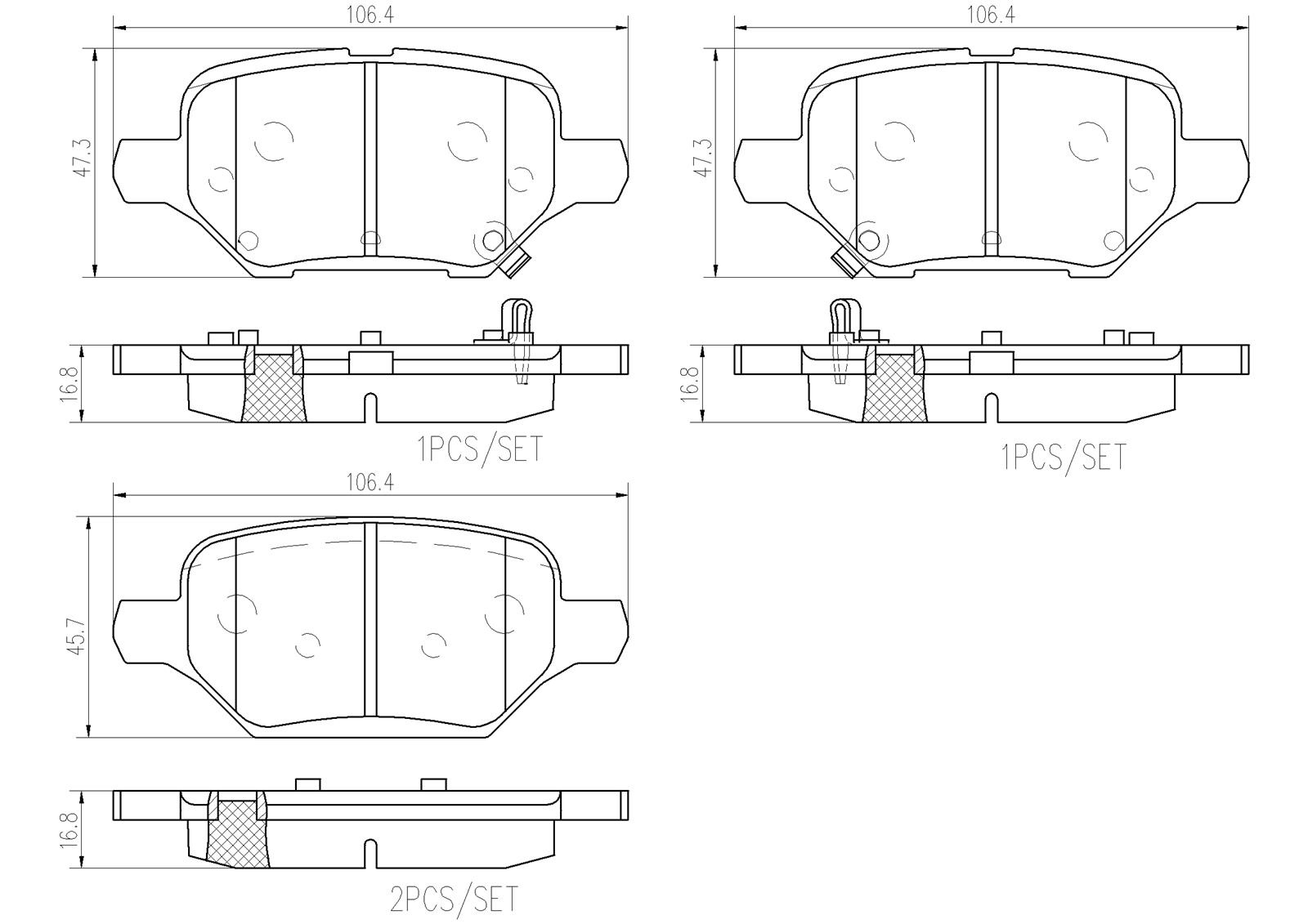 Brembo NAO Ceramic Brake Pads P10079N