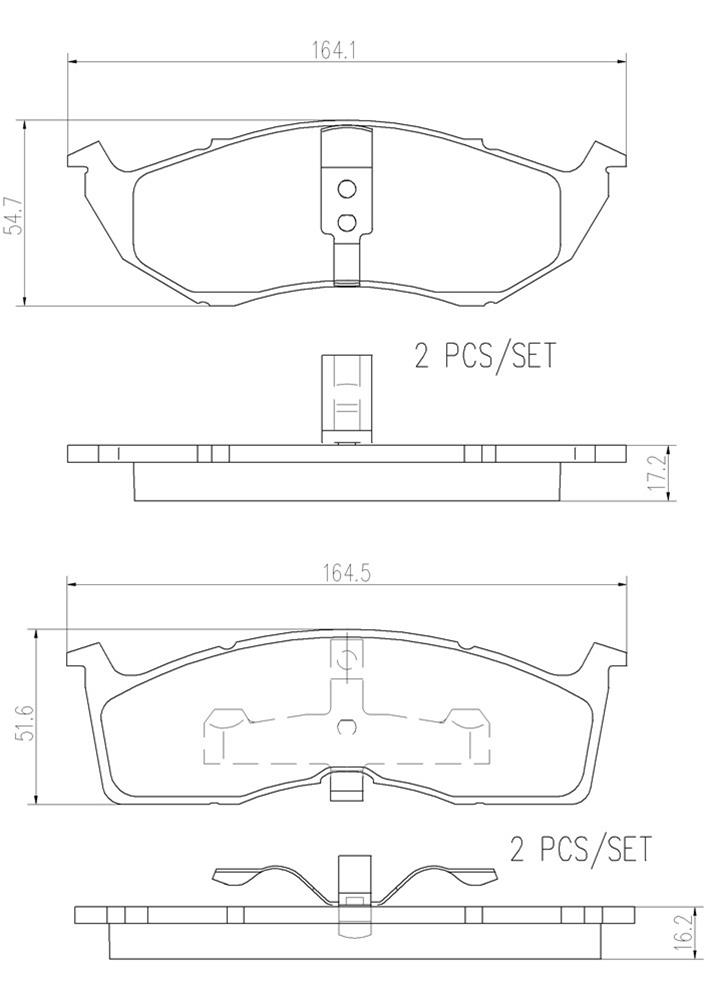 Brembo NAO Ceramic Brake Pads P11038N