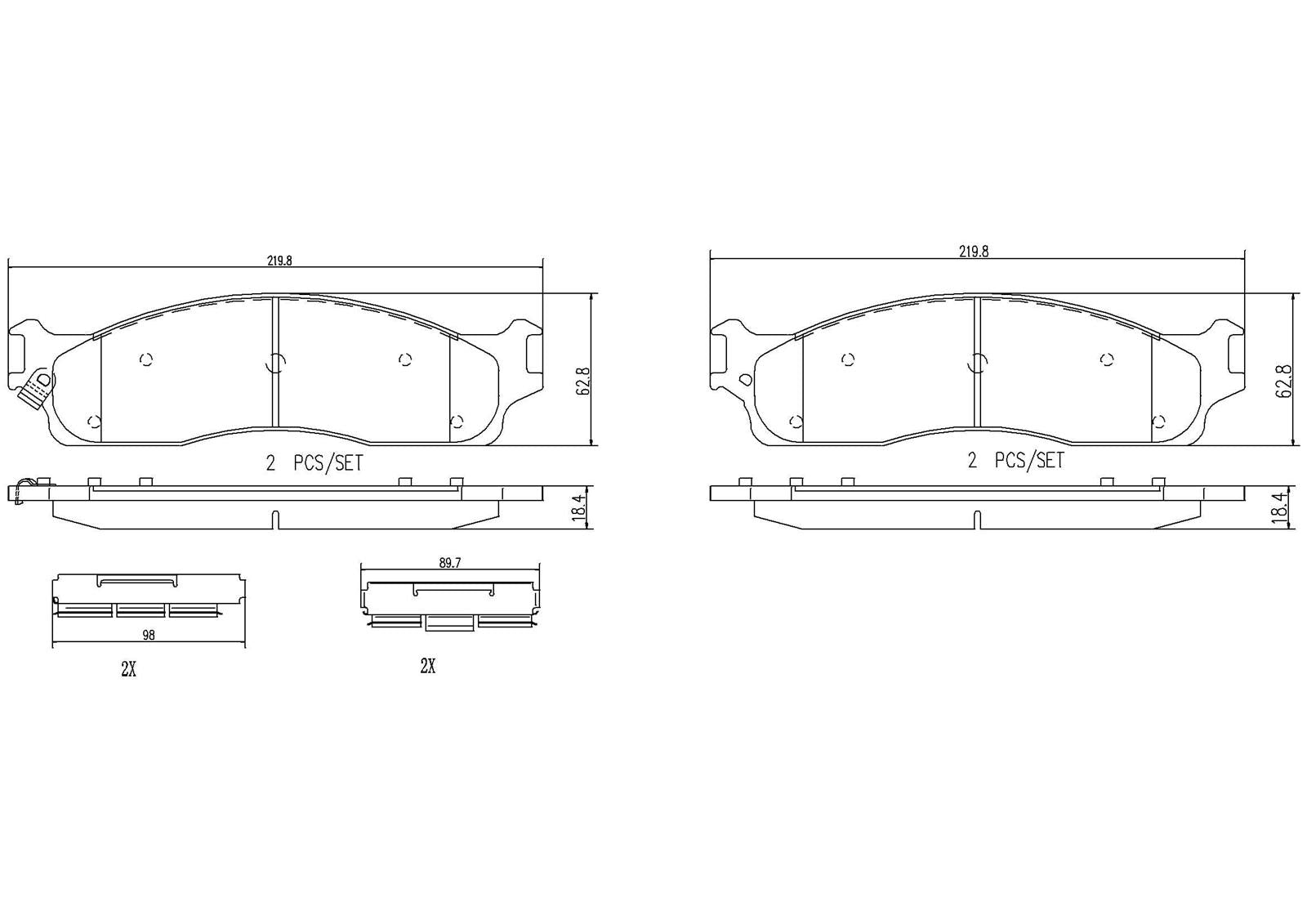 Brembo NAO Ceramic Brake Pads P18008N