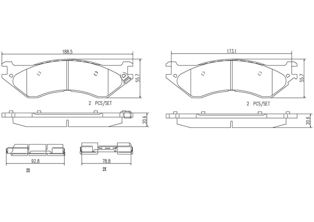 Brembo NAO Ceramic Brake Pads P18023N