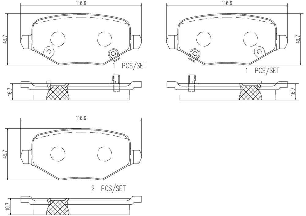 Brembo NAO Ceramic Brake Pads P18029N