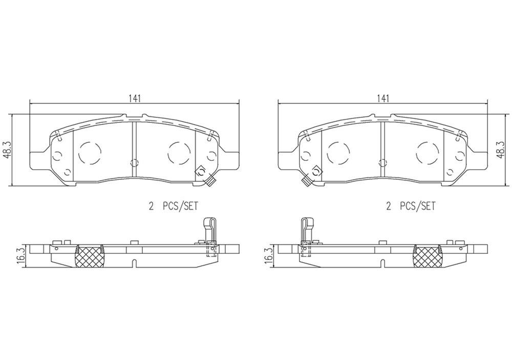 Brembo NAO Ceramic Brake Pads P18031N