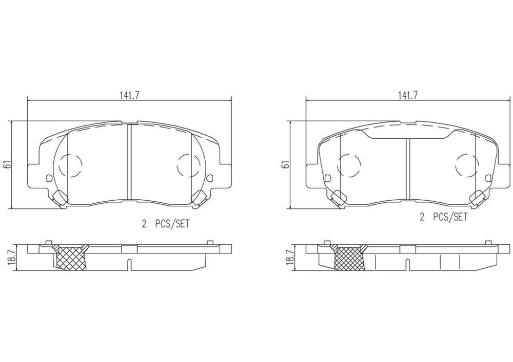 Brembo NAO Ceramic Brake Pads P18032N
