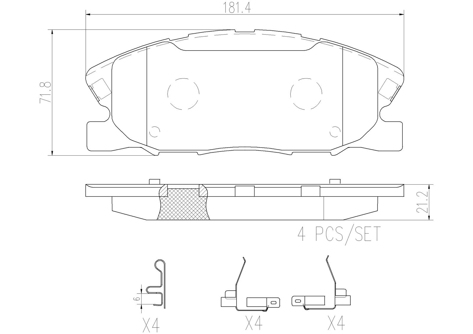 Brembo NAO Ceramic Brake Pads P18037N