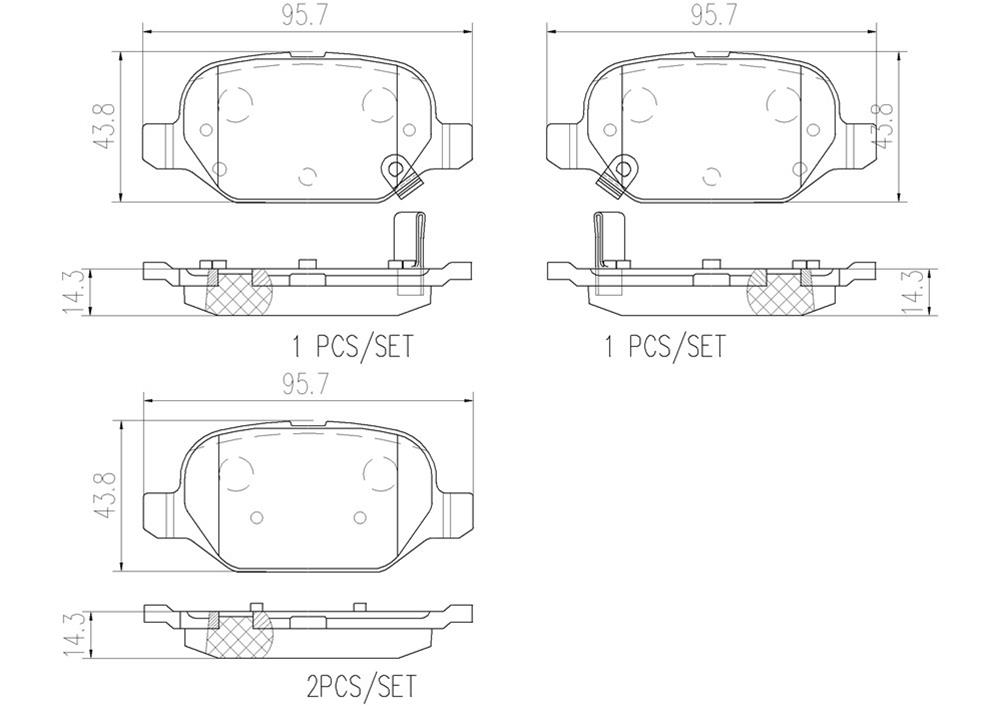 Brembo NAO Ceramic Brake Pads P23151N