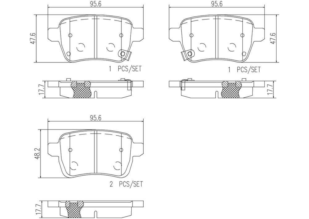 Brembo NAO Ceramic Brake Pads P23156N