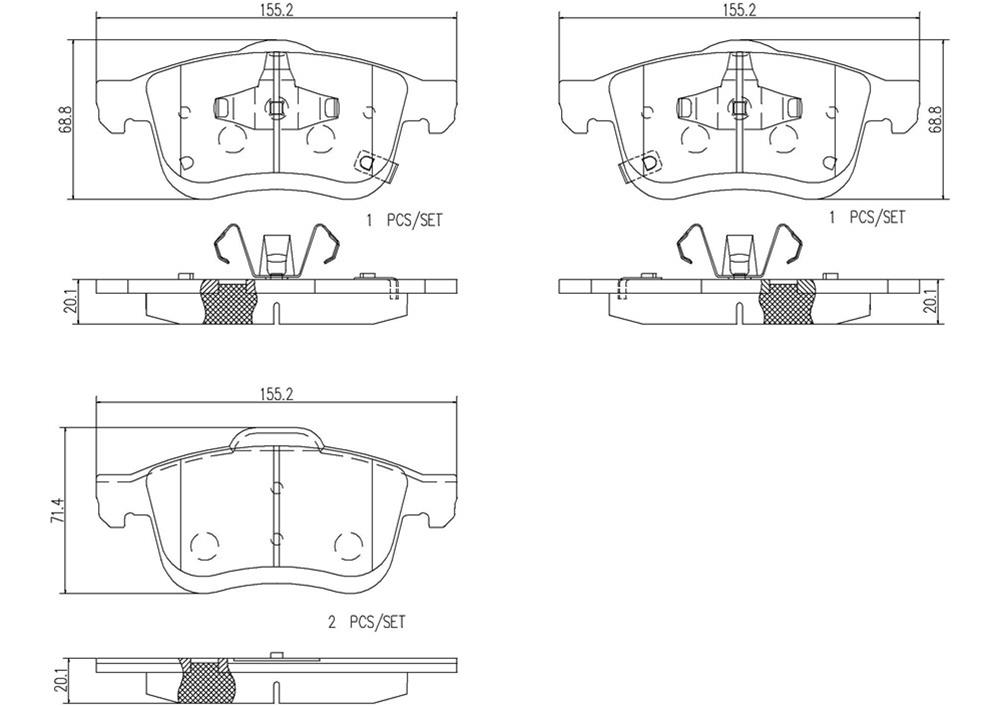 Brembo NAO Ceramic Brake Pads P23167N