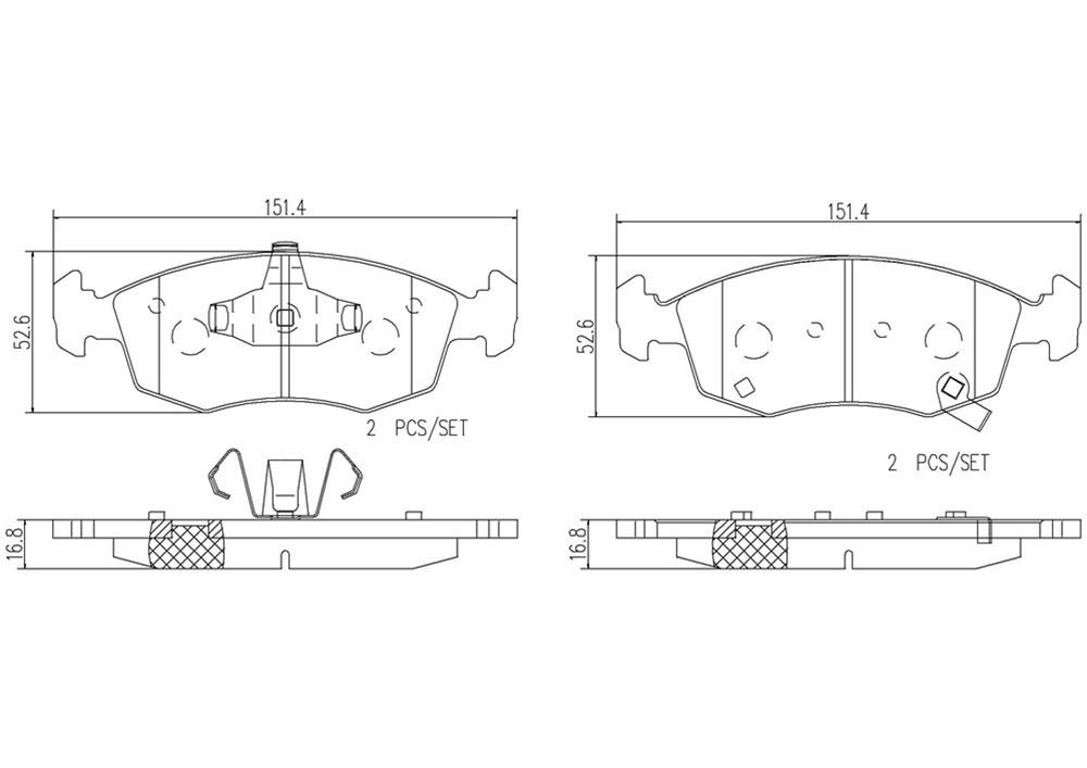 Brembo NAO Ceramic Brake Pads P23168N