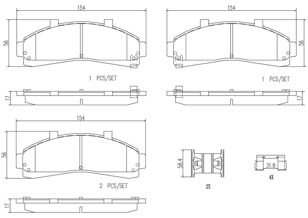 Brembo NAO Ceramic Brake Pads P24041N