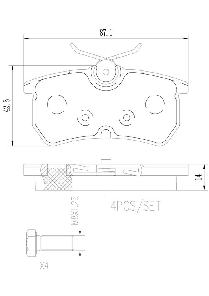 Brembo NAO Ceramic Brake Pads P24047N