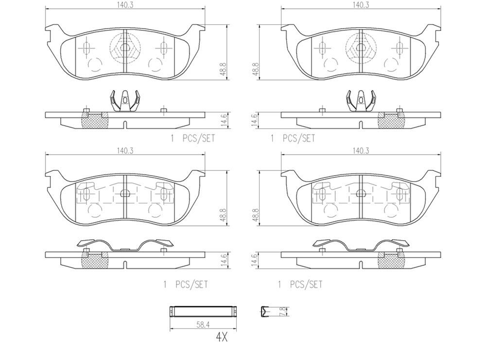 Brembo NAO Ceramic Brake Pads P24068N