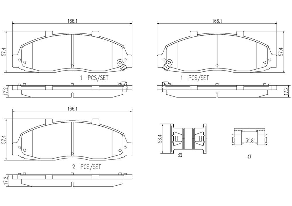 Brembo NAO Ceramic Brake Pads P24102N