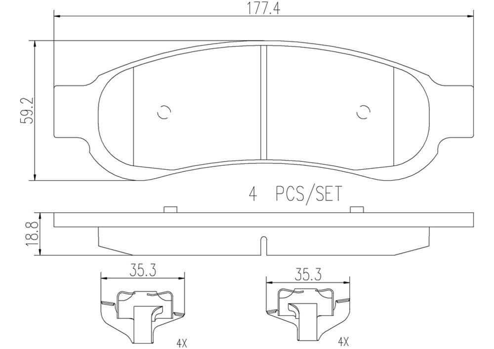 Brembo NAO Ceramic Brake Pads P24117N