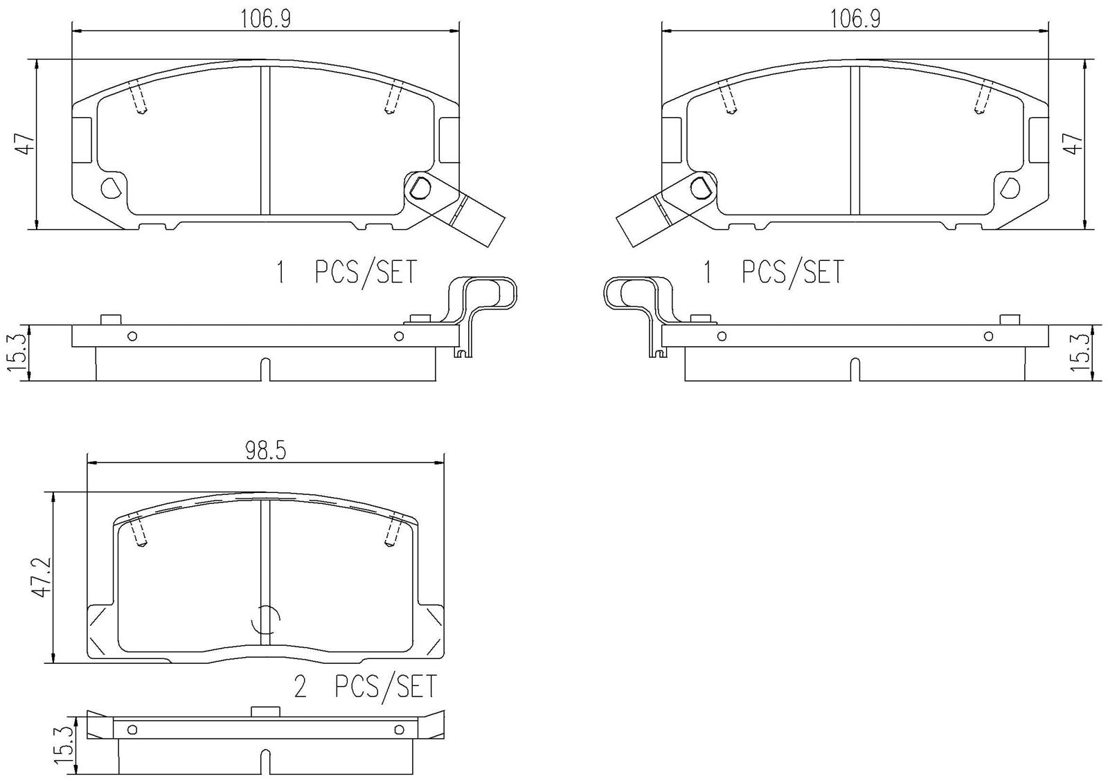 Brembo NAO Ceramic Brake Pads P83019N