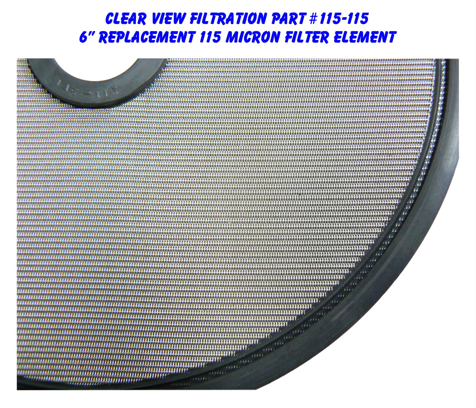 Clear View Filtration See Through Oil Filter Elements 115-115