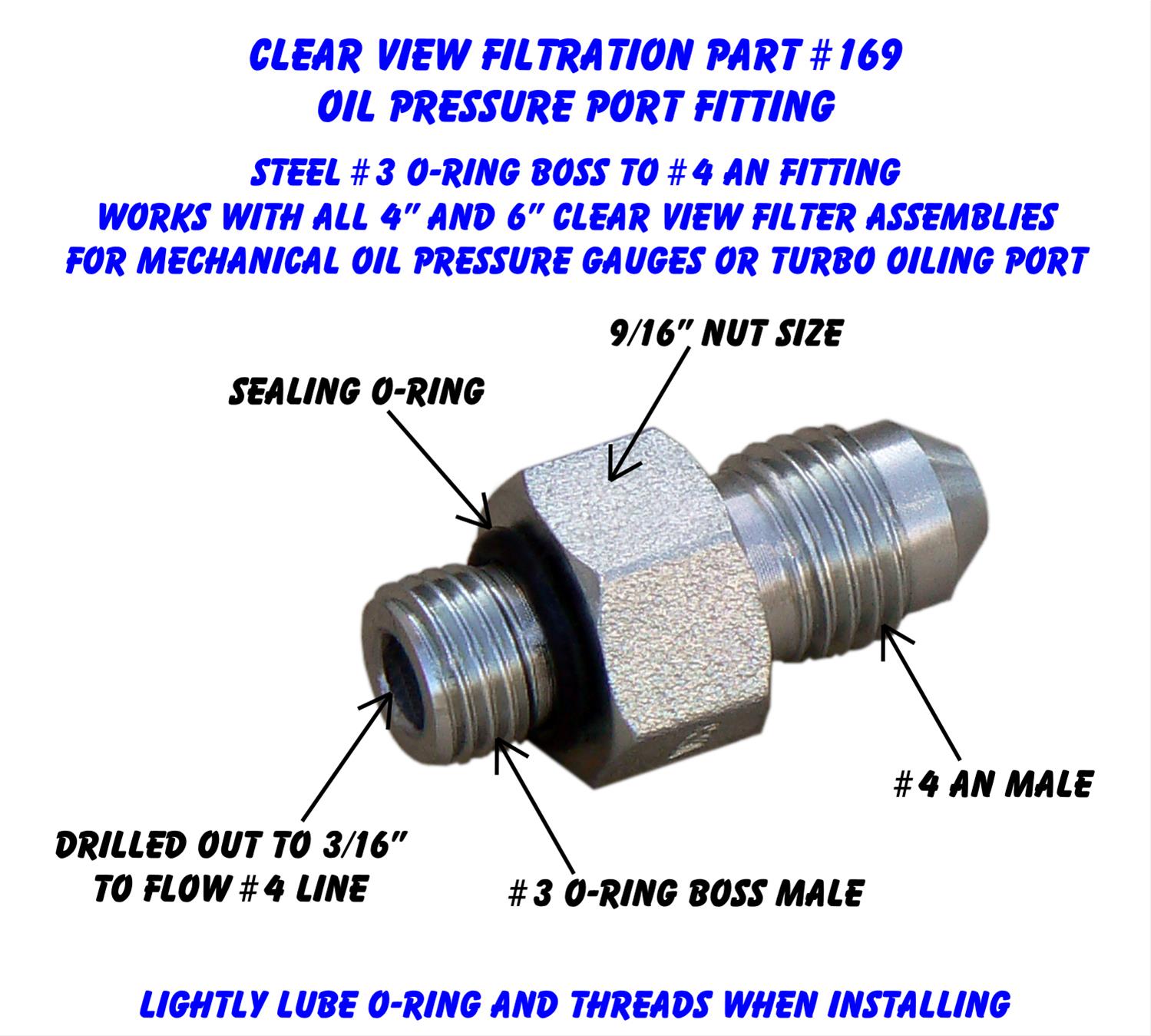 Clear View Filtration Pressure Port Fittings 169
