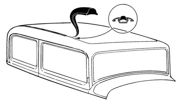 Bob Drake Reproductions Weatherstrip Seals, Individual Position 48-705018