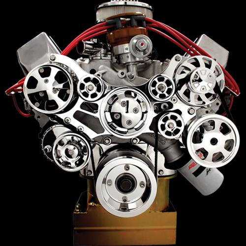 Billet Specialties Tru Trac Serpentine Systems with A/C 14600P