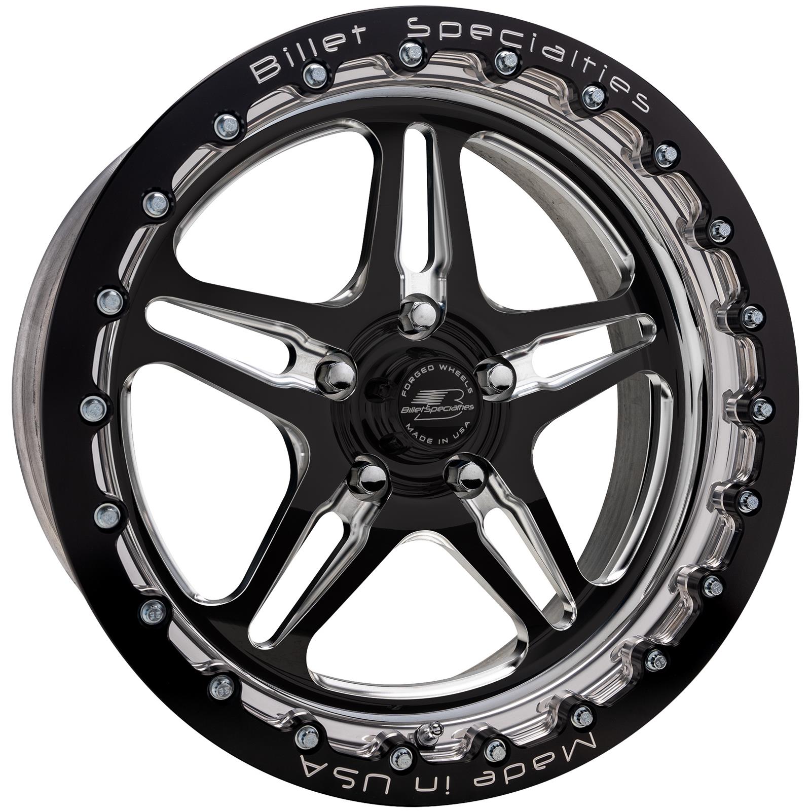 Billet Specialties AMC45 Lonestar Double Beadlock Black Satin Custom Order Wheels AMCB45DB515