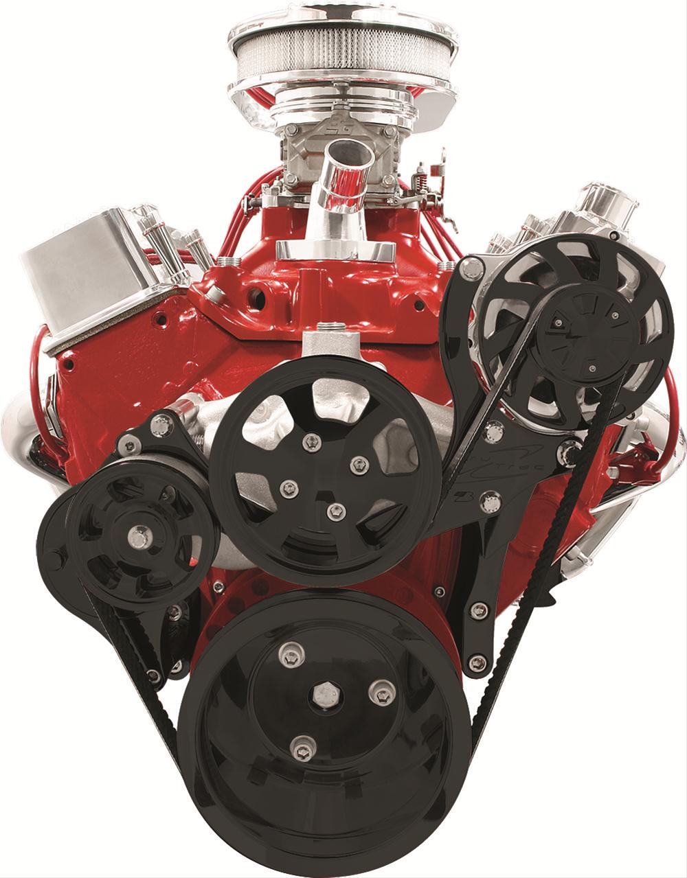 Billet Specialties Tru Trac Serpentine Systems without A/C BLK13125