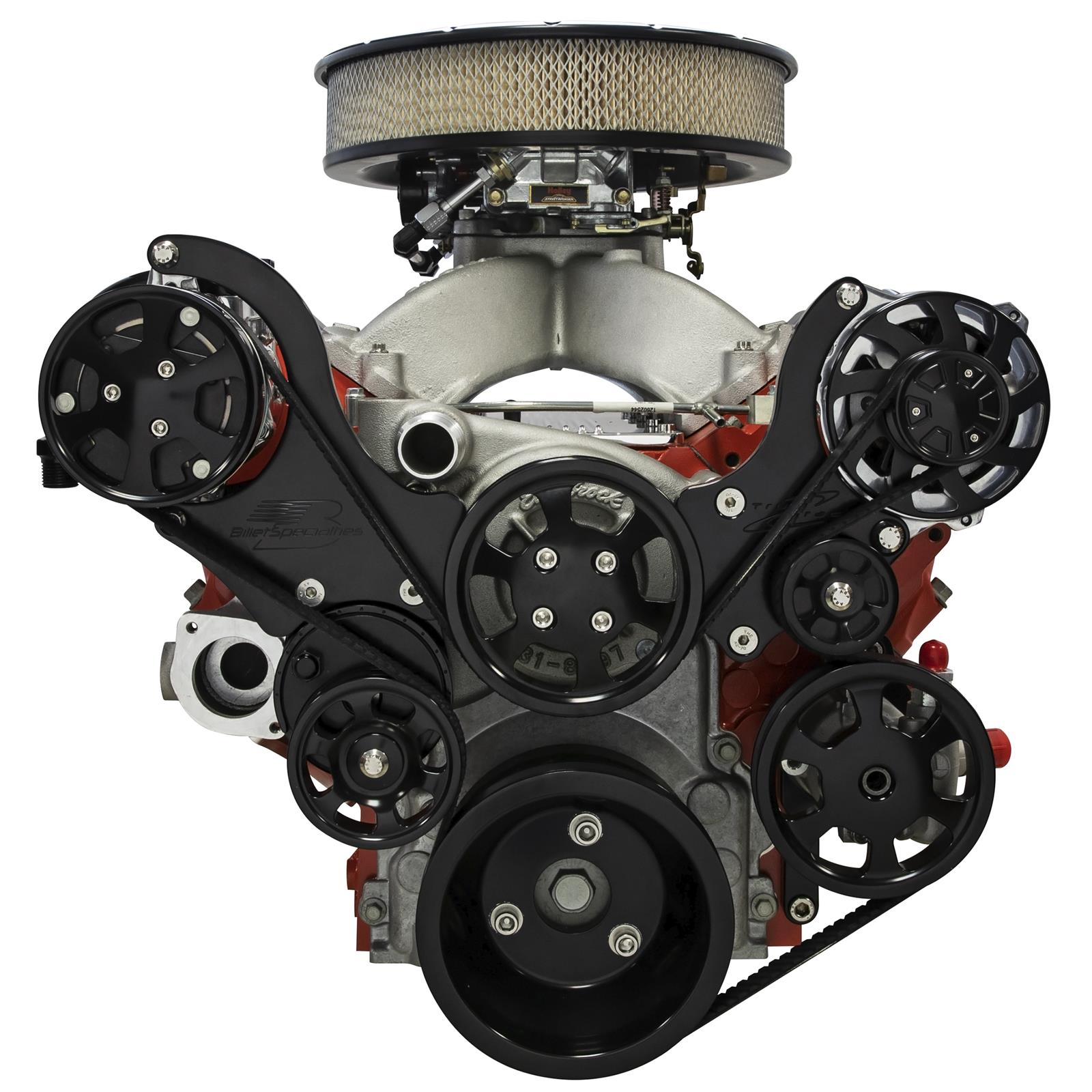 Billet Specialties Tru Trac Serpentine Systems with A/C BLK13450P