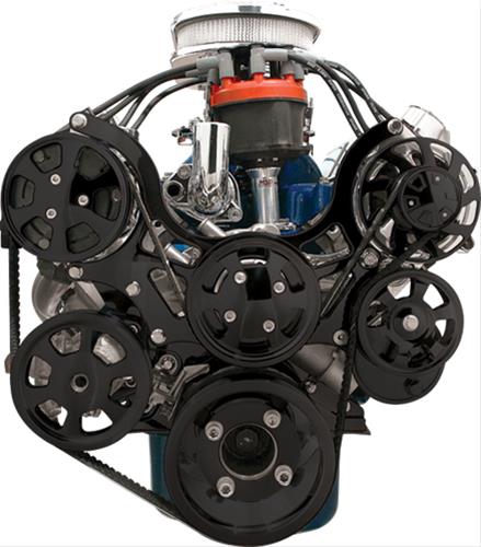 Billet Specialties Tru Trac Serpentine Systems with A/C BLK13600P