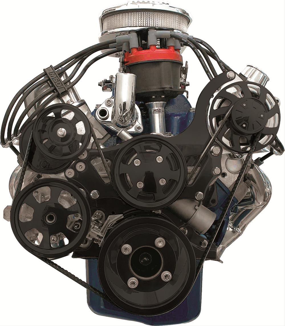 Billet Specialties Tru Trac Serpentine Systems without A/C BLK13605