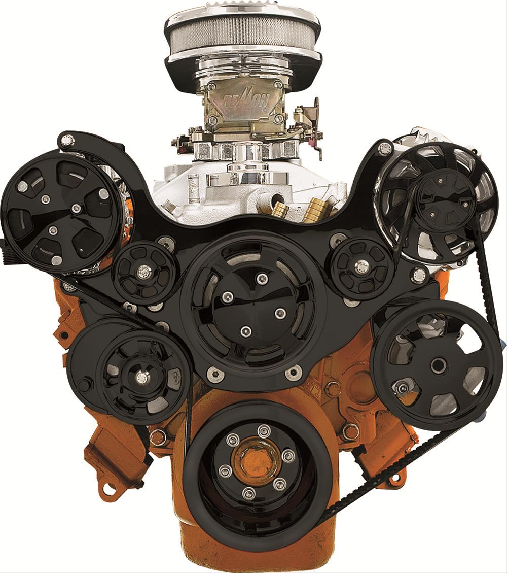 Billet Specialties Tru Trac Serpentine Systems with A/C BLK13800PA