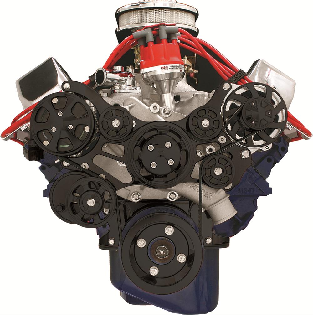 Billet Specialties Tru Trac Serpentine Systems with A/C BLK14620