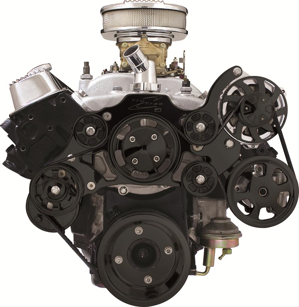 Billet Specialties Tru Trac Serpentine Systems without A/C BLK14905