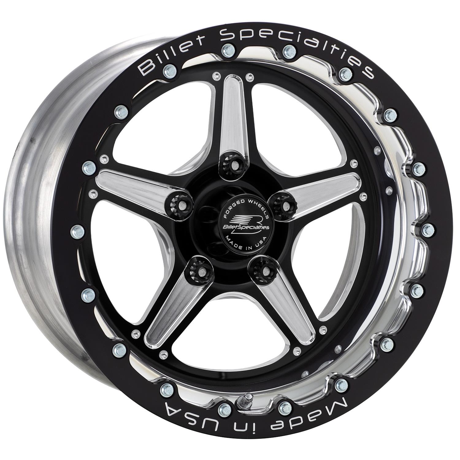 Billet Specialties Street Lite Black Single Beadlock Wheels BRSB35510V7355