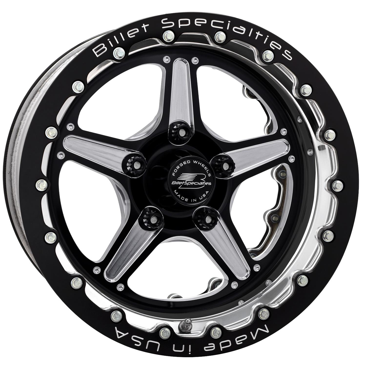 Billet Specialties Street Lite Black Double Beadlock Wheels BRDB23515L7365