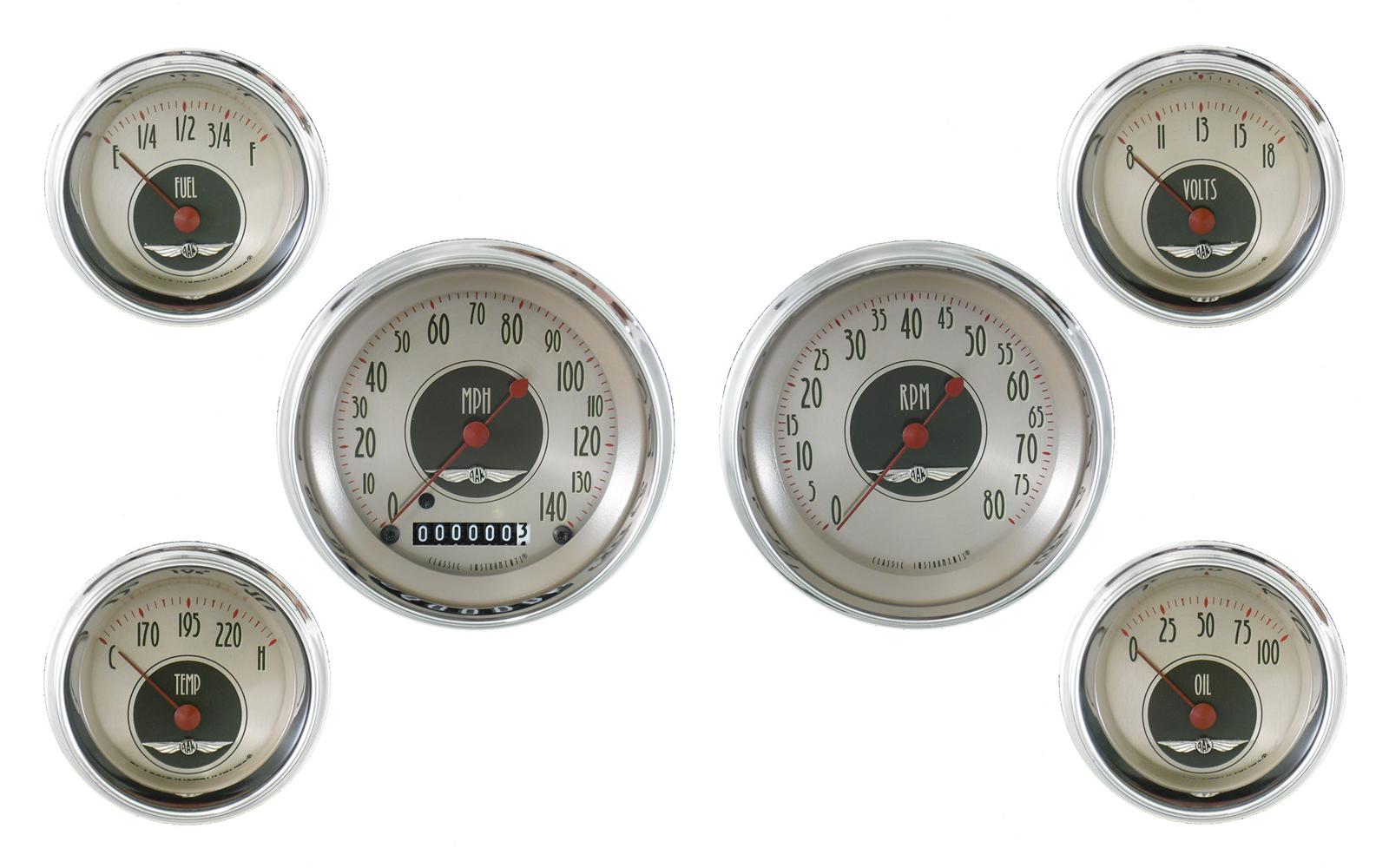 Classic Instruments All-American Nickel Series Gauge Sets AN01SHC